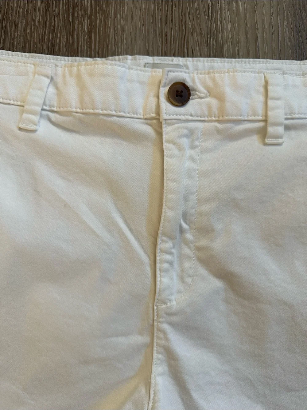 a new day Cream High-Rise Cotton Bermuda Shorts